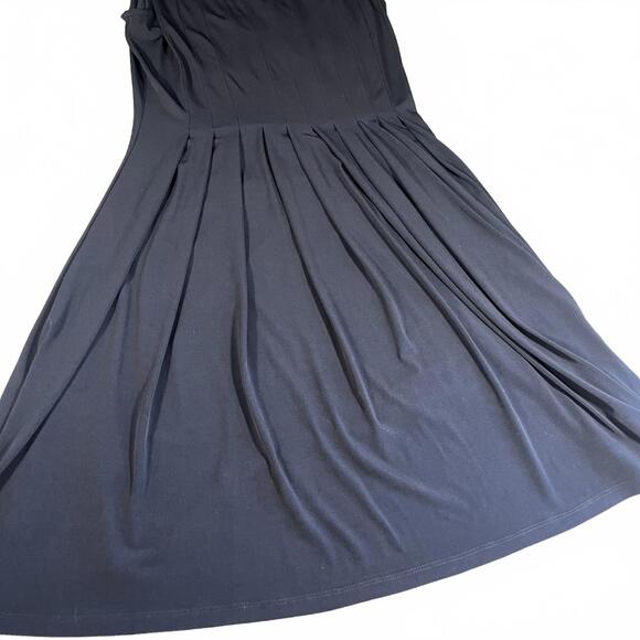 Brooks Brothers $349 Woman’s L Pleated Flare Dress Sleeveless poly/spandex blend - Picture 5 of 9